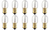 Box of 10 #1416 Lamp Auto Bulb Automotive Lightbulb 12.8V 10.24W 0.8A BA9s
