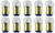 Box of 10 #1178 Lamp Auto Bulb Automotive Lightbulb 13.5V 9.3W 0.69A BA15d