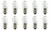 Box of 10 Bulbs 3T4 Light Bulb, 3 Watt 24V, T4, Candelabra E12 Base, 3W