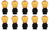 Box of 10 #3156NA (3156 Natural Amber) Auto Bulb Lightbulbs 12.8V, 26.88W