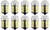 Box of 10 #623 Auto Lamp Bulb Lightbulbs, 28V, 10.36W, BA15s