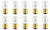 Box of 10 #1034 Lamp Bulb Lightbulbs