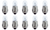 Box of 10 #212103 Lamp Auto Bulb Automotive Lightbulb 6V, 0.3W, BA7s, SHORT