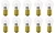 Box of 10 #1591 Lamp Auto Bulb Automotive Lightbulb 28V 17W 0.61A BA15s