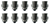 BA7s Bayonet Base 10 Pack Car LED Light Lamp Bulb Base