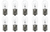 Box of 10 Bulbs 6 Watt 130 Volt Bayonet Base BA15s Clear 6S6SC/130V