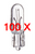 Box of 100 #73 Lamp Auto Bulb Automotive Lightbulb 14V, 1.12W