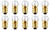 Box of 10 #1446 Lamp Bulb Lightbulb 12V 2.4W 0.2A E10