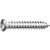 Tapping Screw Phillips Oval Head #8 X 1", #6 Head, Chrome (Qty:100)
