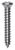 Tapping Screw Phillips Oval Head #8 X 1", #6 Head, Chrome (Qty:100)