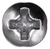 Tapping Screw Phillips Oval Head #8 X 1", #6 Head, Chrome (Qty:100)