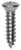 Tapping Screw Phillips Oval Head #8 Head, #10 x 3/4" Screw, Chrome (Qty:100)