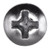 Tapping Screw Phillips Oval Head #8 Head, #10 x 3/4" Screw, Chrome (Qty:100)