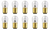 Box of 10 #1004 Lamp Bulb Lightbulbs 12.8V 12W 0.94A BA15d