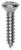 Tapping Screw #8 X 3/4" Phillips, Oval Head, Chrome (Qty:100)