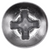 Tapping Screw #8 X 3/4" Phillips, Oval Head, Chrome (Qty:100)