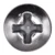 Tapping Screw #10 X 1", Phillips Oval #8 Head, Chrome (Qty:100)