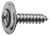 Tapping Screw #8 X 3/4" Phillips Oval Head SEMS Countersunk, Chrome (Qty:100)