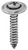 Tapping Screw #8 X 1" Phillips Oval Head SEMS Countersunk, Chrome (Qty:100)
