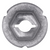 Thread Cutting Nut for 3/16" Stud Size, 3/8" Hex Head, Zinc Finish (Qty: 100)