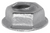 Thread Cutting Nut for 3/16" Stud Size, 1/2" Hex Washer Diameter (Qty:200)
