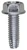 Tapping Screw 5/16"-18 x 1", Indented 1/2" Hex Head, Zinc Chromate (Qty: 100)