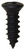 Tapping Screw #8 X 1/2", with #6 Phillips Oval Head, Black Oxide (Qty:100)