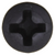 Tapping Screw #8 X 1/2", with #6 Phillips Oval Head, Black Oxide (Qty:100)
