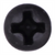 Tapping Screw #8 X 3/4", with #6  Phillips Oval Head, Black Oxide AB (Qty:100)