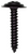 Tapping Screw #8 X 1", Phillips Oval #6 Head AB SEMS, Black (Qty:100)