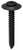 Tapping Screw #8 X 1-1/4", Phillips Oval #6 Head AB  SEMS, Black (Qty:100)