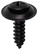 Tapping Screw #10 X 3/4", Phillips Oval #8 Head AB SEMS, Black (Qty:50)