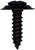 Tapping Screw #10 X 3/4", Phillips Oval #8 Head AB SEMS, Black (Qty:50)