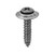 Tapping Screw #10 X 1", Phillips Oval #8 Head AB SEMS, Black (Qty:50)