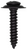 Tapping Screw #10 X 1", Phillips Oval #8 Head AB SEMS, Black (Qty:50)