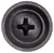 Tapping Screw #10 X 1", Phillips Oval #8 Head AB SEMS, Black (Qty:50)
