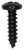 Tapping Screw #6 X 1/2", Phillips Pan Head, Black Oxide (Qty:100)