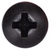 Tapping Screw #10 X 1/2", Phillips Pan Head, Black Oxide (Qty:100)