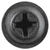 Tapping Screw Phillips Flat Washer Head #8 X 1.25" Black (Qty:50)