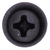 Tapping Screw #8-18 X 1" , #6 Phillips Oval Head, SEMS, Black Oxide (Qty:100)