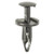 Push-Type Retainer, 19/32" Head, 1/4" Hole, for GM, Ford, Chrysler (Qty:25)