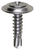 Screw #8-18 X 3/4" Phillips Oval Countersunk Washer SEMS TEK, Chrome (Qty:100)