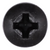 Tapping Screw #8 X 1/2", Phillips Pan Head,  Black Oxide (Qty:100)