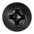 Tapping Screw #8 X 3/4", Phillips Pan Head, Black Oxide (Qty:100)