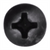 Tapping Screw #8 X 1", Phillips Pan Head, Black Oxide (Qty:100)