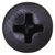 Tapping Screw #10 X 3/4", Phillips Oval Head, Black Oxide Finish (Qty:100)
