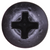 Tapping Screw #10 X 1", Phillips Oval Head, Black Oxide Finish (Qty:100)