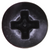 Tapping Screw #10 X 1", #8 Phillips Oval Head, Black Oxide Finish (Qty:100)