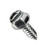 License Plate Screw #14 X 3/4" Slotted Hex Washer Head 0.5" Head Dia (Qty:50)