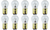Box of 10 Bulbs #1692 28 V, 17.08 W, BA15d Base, S-8, EiKO